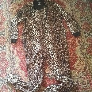 Onesie, zipup women's pjs animal print